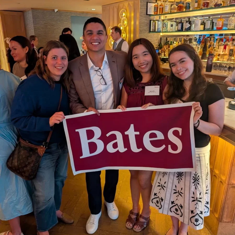 Bates alumni at a networking event in NYC