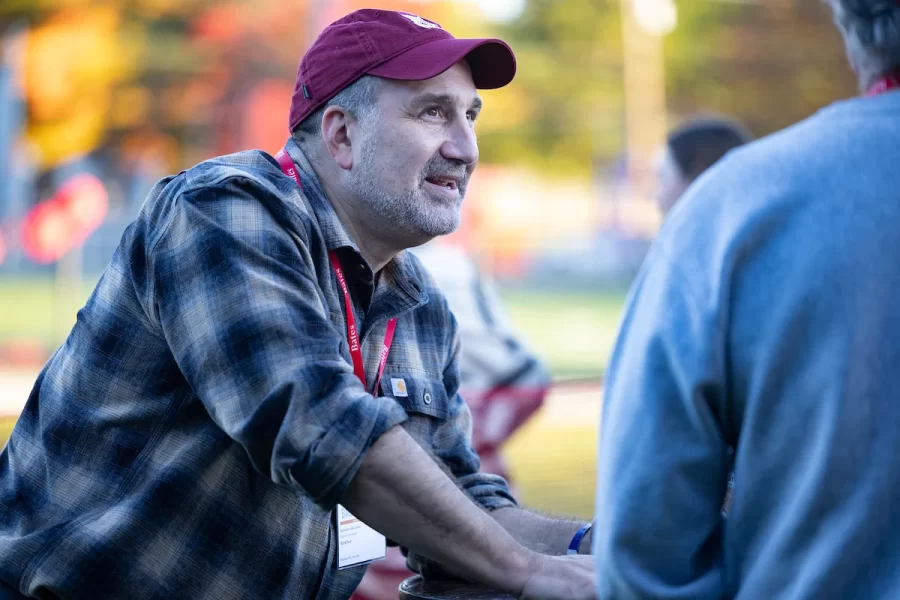 Back to Bates Weekend at a variety of locations on campus, including Pettengill Hall, where Bates alumni were honored with an awards presentation and a dessert reception, the registration desk in the Library Well, and the Bardwell Street Tent, where seniors over 21 and alumni enjoyed a beer garden and food.

Bates defeated Bowdoin 21-14 at the Alumni Big Game Saturday, today, Oct. 15, 2022, and the Garcelon Field crowd went wild.