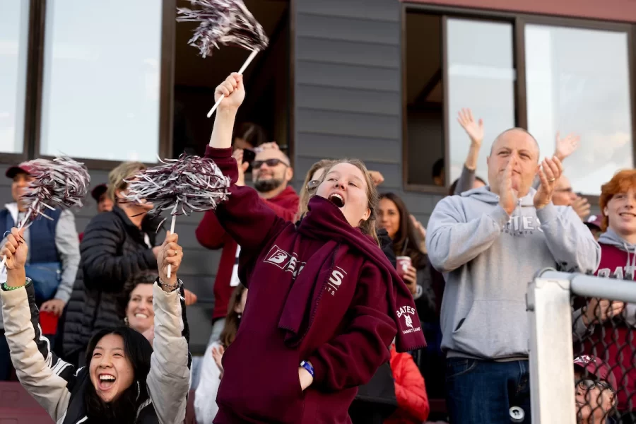 Back to Bates Weekend at a variety of locations on campus, including Pettengill Hall, where Bates alumni were honored with an awards presentation and a dessert reception, the registration desk in the Library Well, and the Bardwell Street Tent, where seniors over 21 and alumni enjoyed a beer garden and food.

Bates defeated Bowdoin 21-14 at the Alumni Big Game Saturday, today, Oct. 15, 2022, and the Garcelon Field crowd went wild.