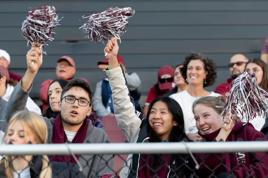 Back to Bates Weekend at a variety of locations on campus, including Pettengill Hall, where Bates alumni were honored with an awards presentation and a dessert reception, the registration desk in the Library Well, and the Bardwell Street Tent, where seniors over 21 and alumni enjoyed a beer garden and food.

Bates defeated Bowdoin 21-14 at the Alumni Big Game Saturday, today, Oct. 15, 2022, and the Garcelon Field crowd went wild.