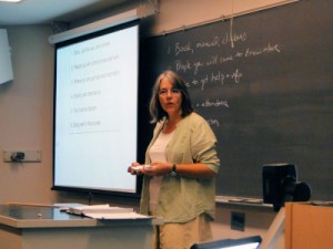 Visiting Asst. Professor Stephanie Richards has been on the forefront of bringing innovative teaching strategies into the Biology curriculum. In fall 2014, she is using the "flipped classroom" pedagogy to teach Cellular and Molecular Biology- Bio 242.