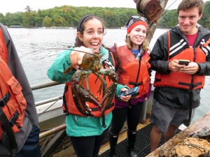 Students in Invertebrate Zoology (Bio 211) got a first hand exposure to dredge sampling for benthic invertebrates in Fall 2014.