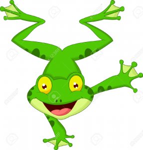 23007393-Funny-frog-cartoon-standing-on-its-hand--Stock-Vector-animal