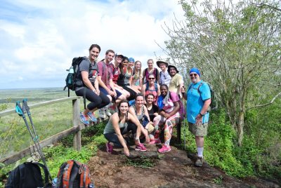 Class photo, glistening and a little red, on the Wall of Tears trail. Happy and sweaty, our words for the day!