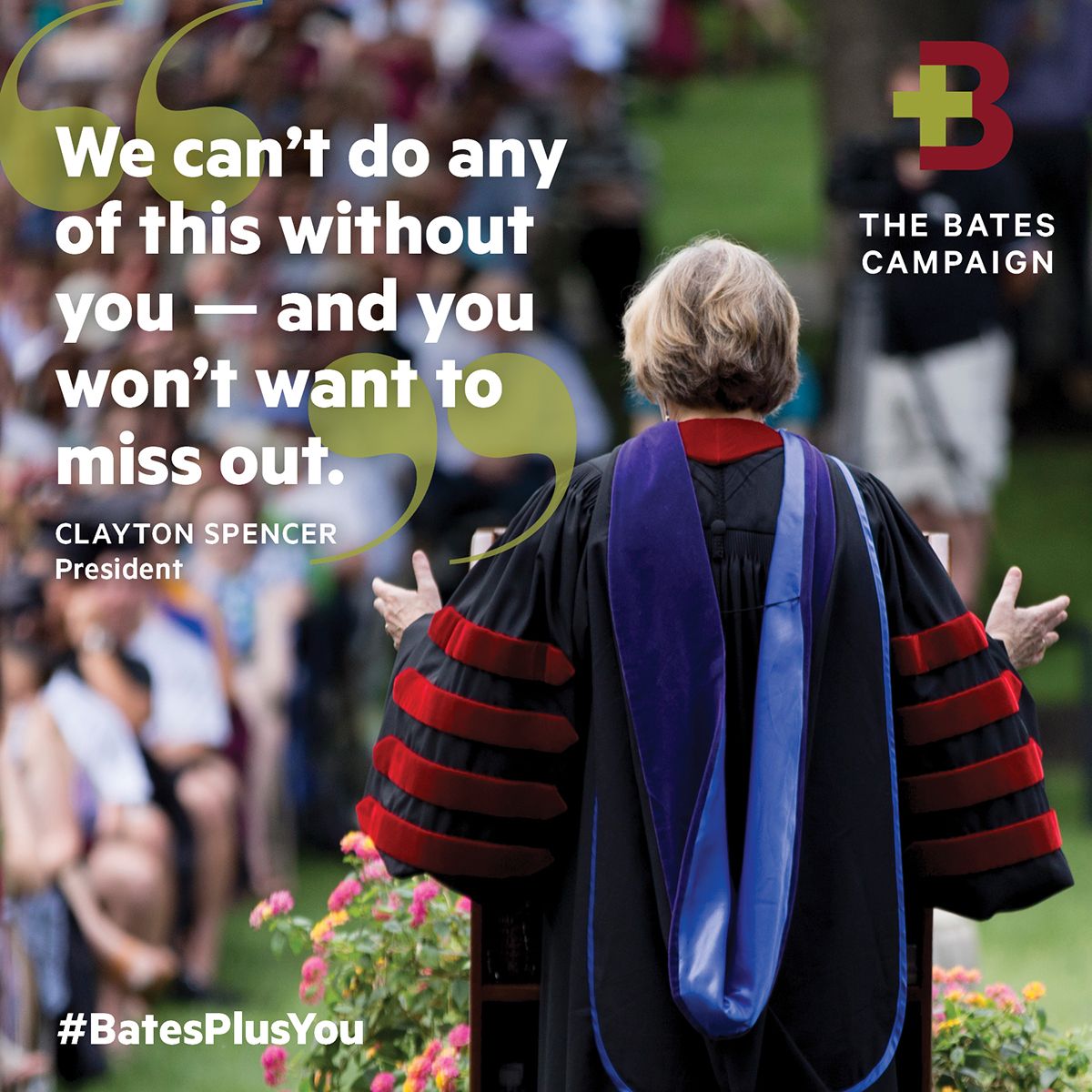 Celebrate the launch of The Bates Campaign and show your support by sharing #BatesPlusYou images and video on social media!