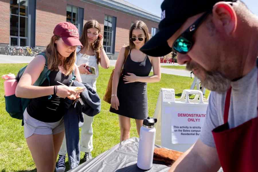 Where There’s Smoke, There’s BBQ. The first annual “Bobcats-N-Brisket ‘Smokeout.’”

Wednesday, May 11, 10 a.m. - 4 p.m. 
First-come first serve Tasting 3-4 p.m.
Located outside of Commons and brought to you by Campus Safety, the Department of Sociology, and D.C.C.E. (Dining, Conferences, and Campus Events).

Staffed by John Heutz, a Campus Safety Office supervisor who served as chef, Robin Graziano, a first cook for DCCE, and Mark Cayer, a community engagement supervisor for Campus Safety.