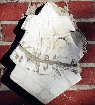 The 1917 ivy stone is on Carnegie Science Hall facing Campus Avenue.