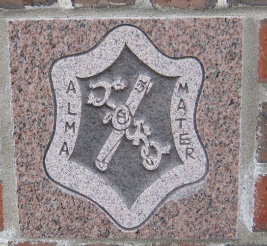 The 2010 ivy stone is on the Alumni Walk side of Pettengill