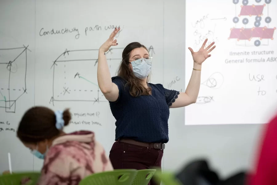 Assistant Professor of Chemistry and Biochemistry Geneva Laurita teaches in Bonney Science Center 310.

CHEM 316 - Advanced Topics in Inorganic Chemistry
A study of selected advanced topics in inorganic chemistry. Topics may include bioinorganic chemistry, inorganic materials science, and inorganic reaction mechanisms. Critical reading of the current literature, and applications of inorganic research, are emphasized. Prerequisite(s): CHEM 215. Enrollment limited to 19. [S] G. Laurita.
0.000 OR 1.000 Credit hours

Schedule Types: View scheduled sections

Books and Materials By Section:
View Section A

Chemistry and Biochemistry Department