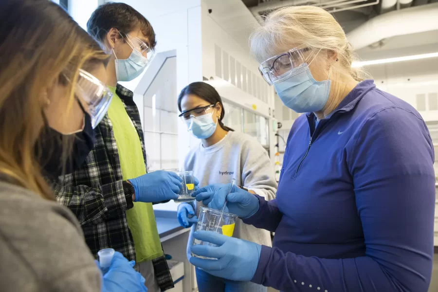 Lorna Clark oversees an organic chemistry lab in the Bonney Science Center 111. -----------------------------------

Assistant in Instruction
Chemistry and Biochemistry