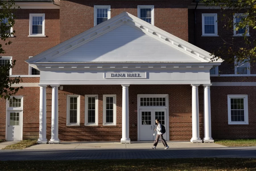 Campus scenes from Oct. 11, 2024.
Students pass by Dana Chemistry on Alumni Walk.
