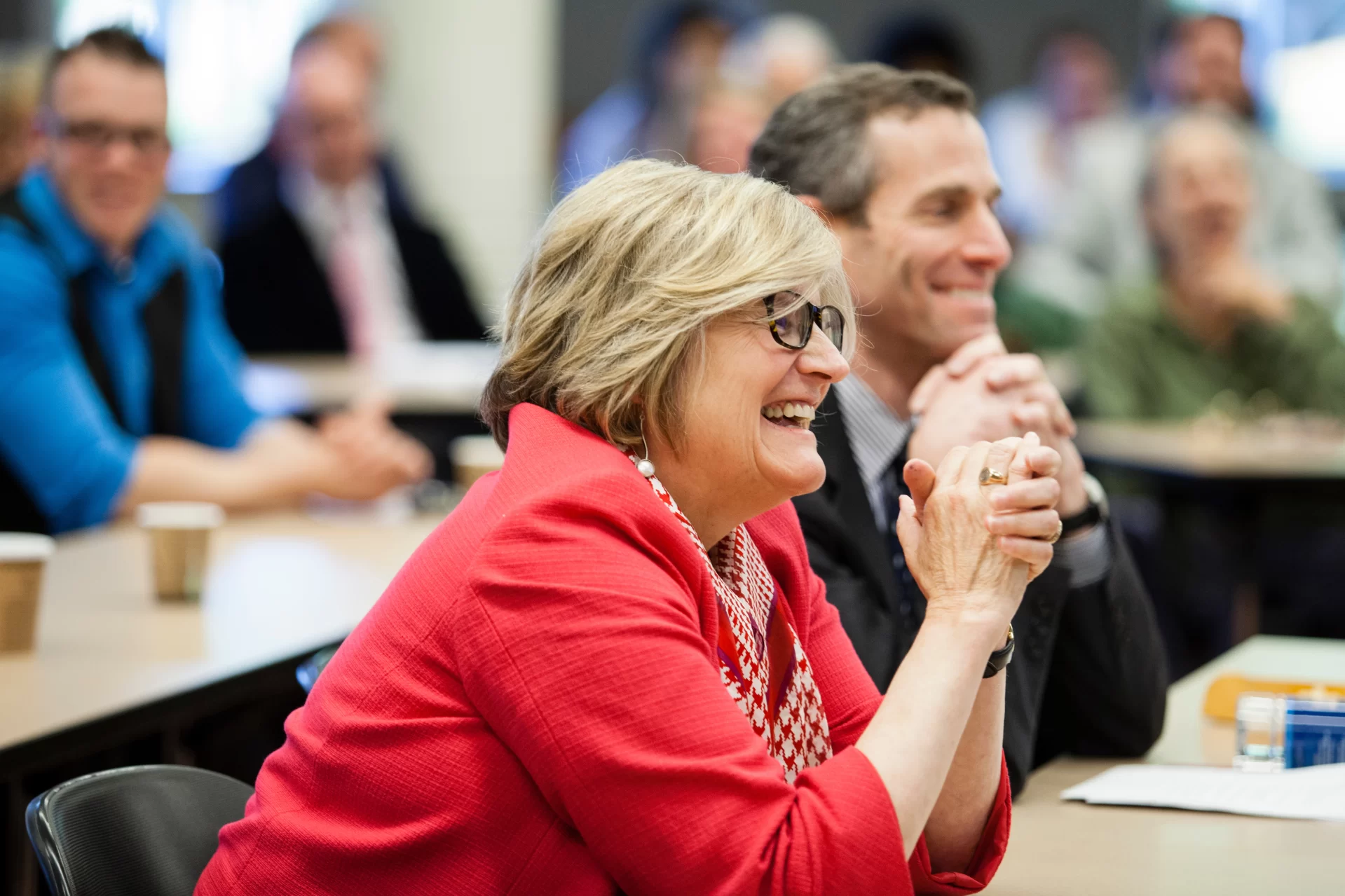 Attending the celebration of Erica Rand's appointment to the Whitehouse Professorship on Sept. 15, 2014.