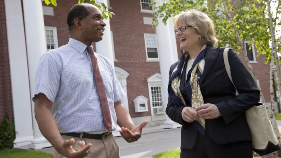On her first day as president, Spencer catches up with longtime dean James Reese, who was a high school classmate in North Carolina.