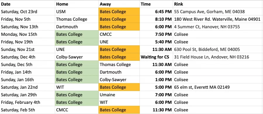 Game Schedule