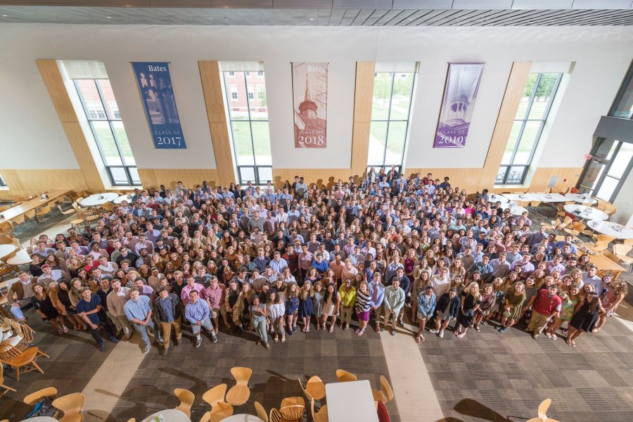 The class of 2020 poses for a photo in Commons before Convocation on Tuesday September 6 2016.