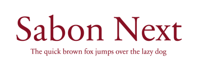 Sabon Next font sample