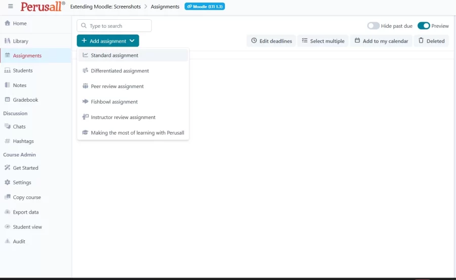 Perusall Assignment: Creating an Assignment