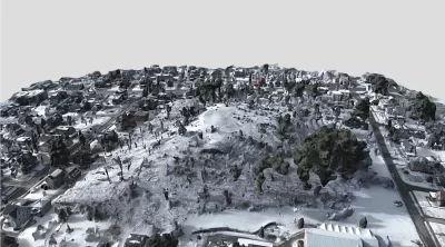 mt david in snow 3d capture
