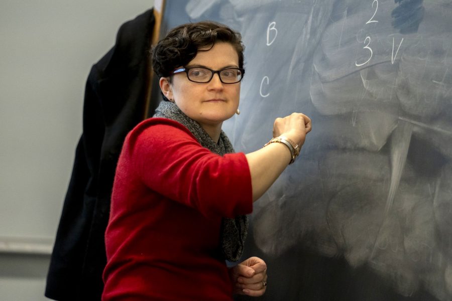 While the course “Calling Bull” is fun and empowering, its fundamental mission, of course, is profoundly serious. (Phyllis Graber Jensen/Bates College)