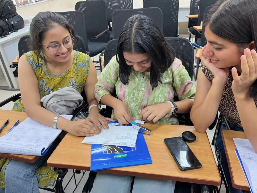 Indian girls in class