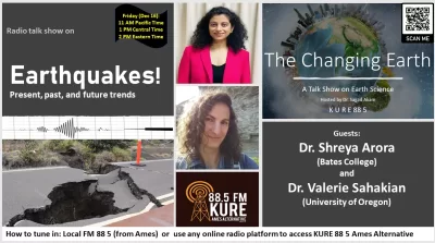 Earthquakes: Dr. Arora’s talk on The Changing Earth radio show.