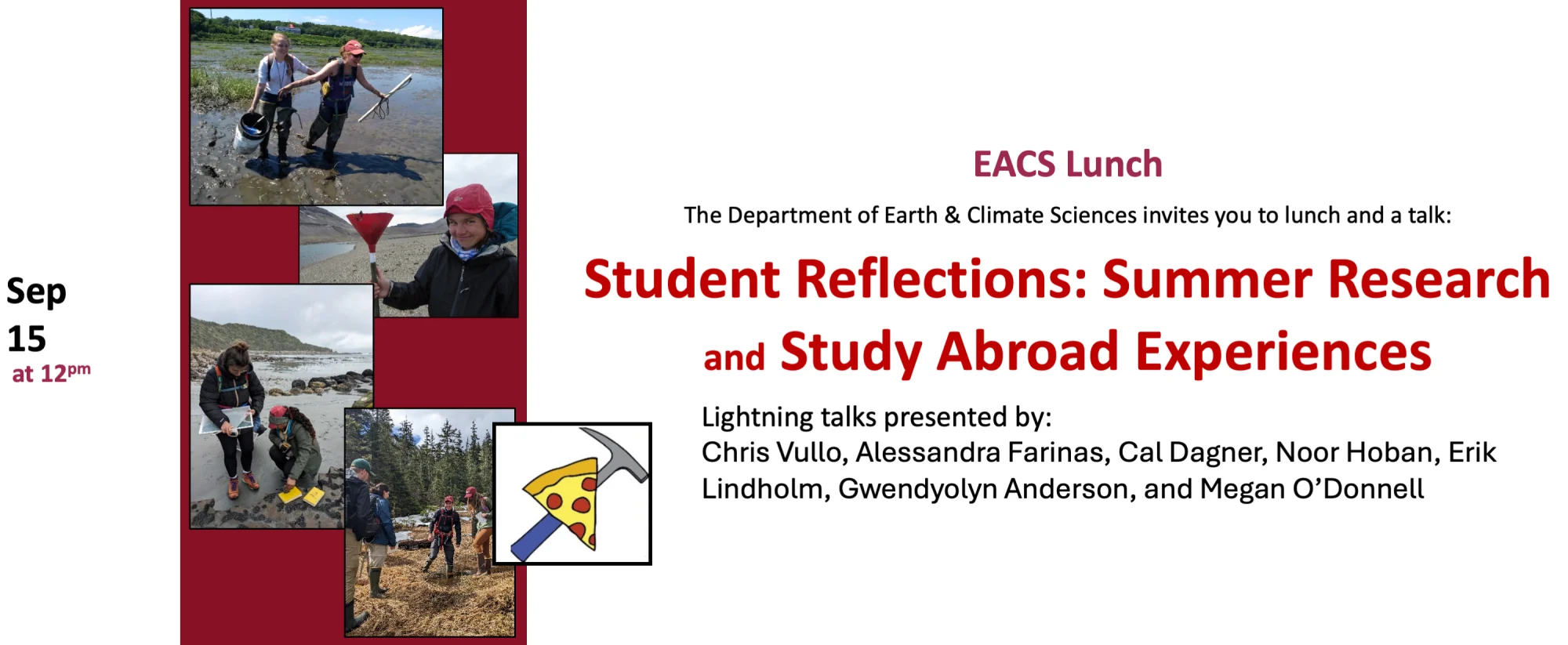 EACS Lunch (9/15) - student summer experiences