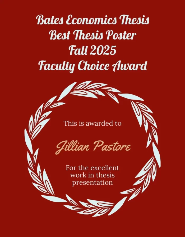 Student Best Thesis Poster Award: Jillian Pastore
