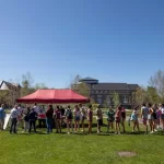 Where There’s Smoke, There’s BBQ. The first annual “Bobcats-N-Brisket ‘Smokeout.’”

Wednesday, May 11, 10 a.m. - 4 p.m. 
First-come first serve Tasting 3-4 p.m.
Located outside of Commons and brought to you by Campus Safety, the Department of Sociology, and D.C.C.E. (Dining, Conferences, and Campus Events).

Staffed by John Heutz, a Campus Safety Office supervisor who served as chef, Robin Graziano, a first cook for DCCE, and Mark Cayer, a community engagement supervisor for Campus Safety.