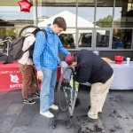 Moments from this years Campus Safety Bicycle Registration event outside Commons on September 25, 2023.

Jim Miclon, Campus Safety Officer, right.

(Theophil Syslo | Bates College)