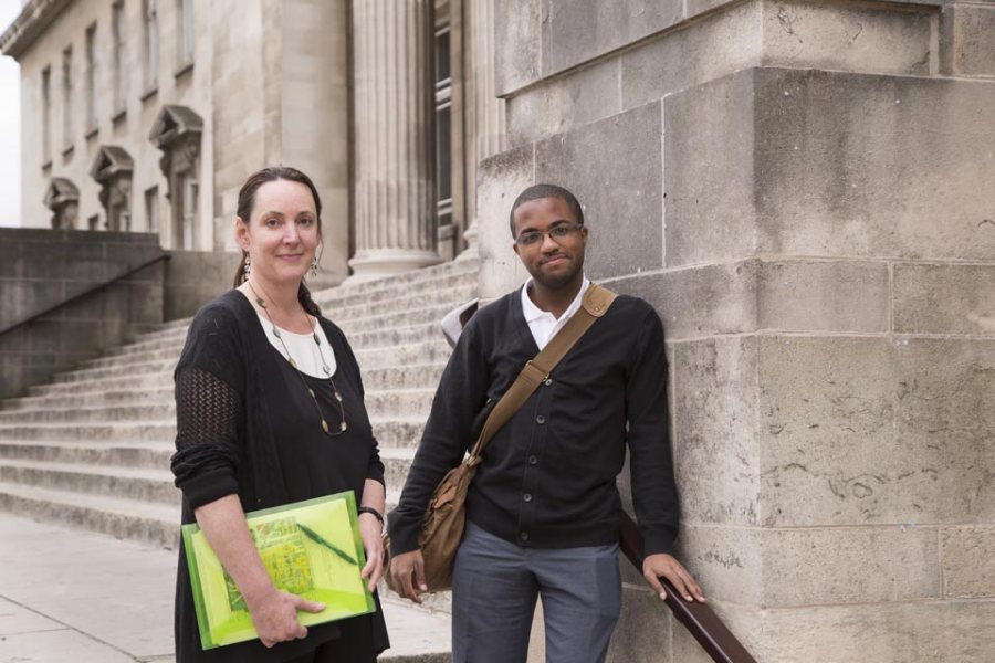 Sylvia Federico and Jeremy Glover ‘17 at Leeds University