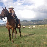 Caroline Caldwell working at Zapata Ranch