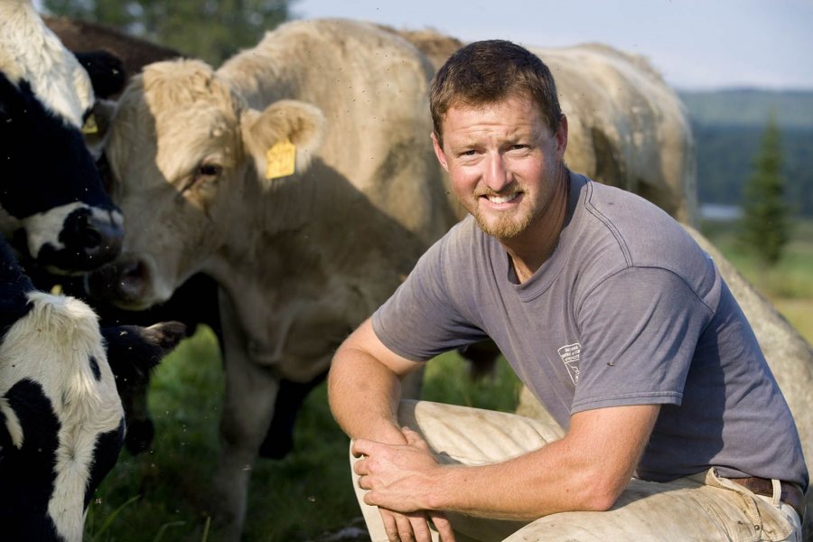 Gabe Clark '02 owns Cold Spring Ranch in New Portland, Maine. (Phyllis Graber Jensen/Bates College)