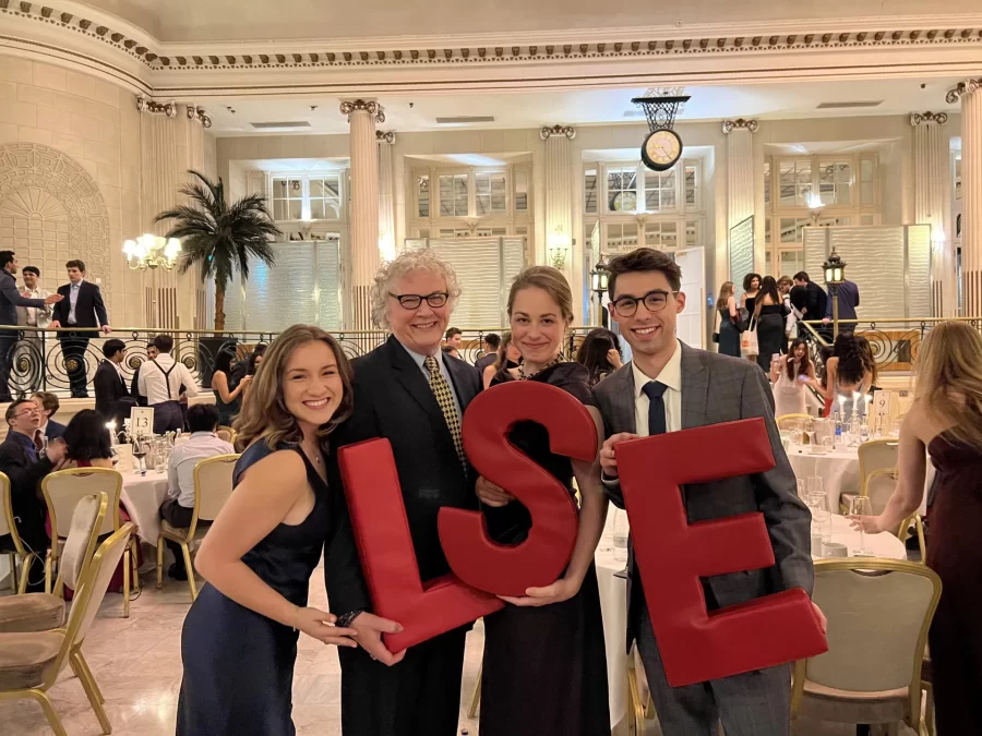 With friends and General Course Dean at the LSE General Course Ball (Photo: Jaden Witte-Schrock)