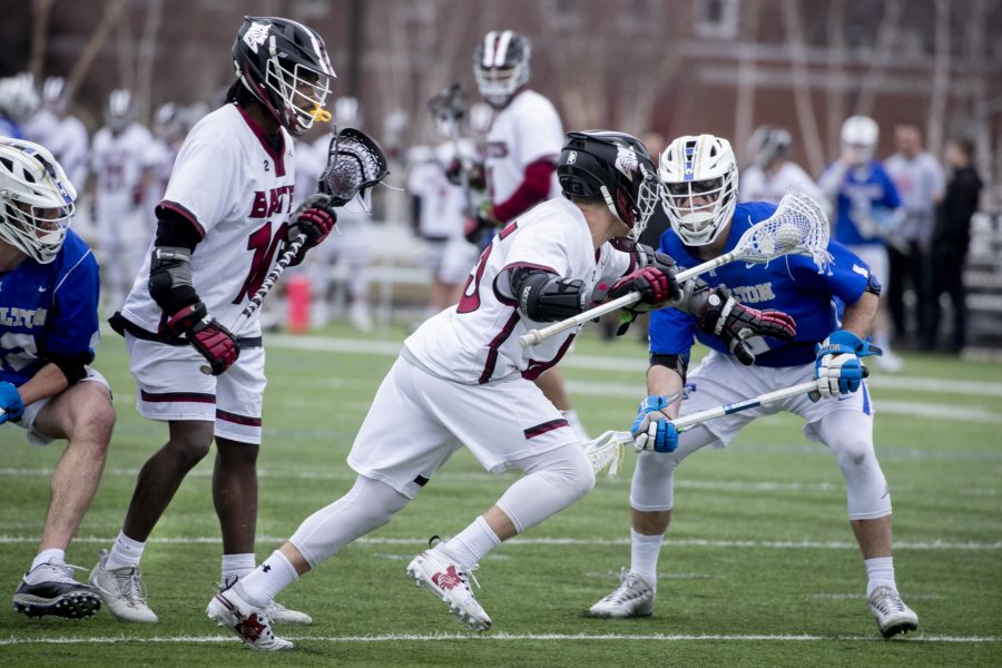 Men's Lacrosse defeats Hamilton 17-9 on Garcelon Field.