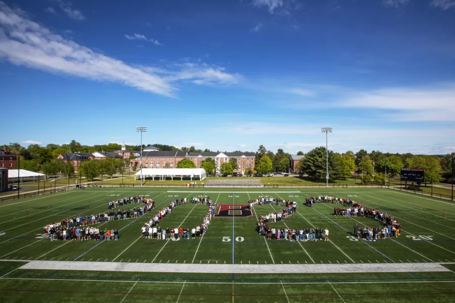 Class of 2023 portrait shot on Garcelon Field in May 2023. Bates is committed to meeting 100 percent of students’ financial need for all four years. This commitment is supported by generous philanthropy from our alumni, parents, and friends. Nearly one-third of donors to the Bates Fund direct their gifts in support of financial aid.