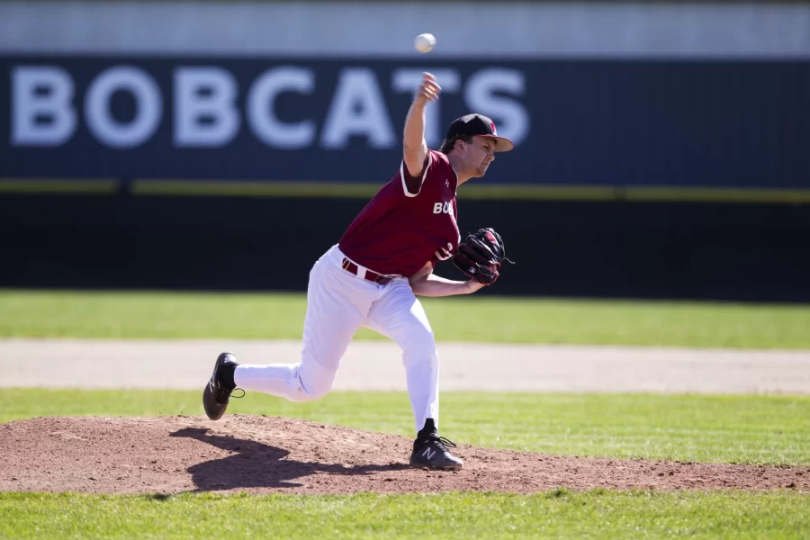 Bates loses 4-8 against University of Southern Maine at Bates on May 5, 2022. (Theophil Syslo | Bates College)