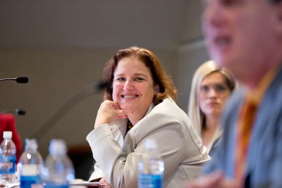 Professor of French and Associate Dean of Faculty Kirk Read gives a presentation titled "Culture of Innovation: Professor to Professoriate" to members of the Alumni Council in the Moody Room of Pettengill Hall. The session took place on Friday afternoon of Homecoming Weekend 2014.

Lisa A. Romeo 88
Vice President
Brighton, Massachussetts
Serving since 2009