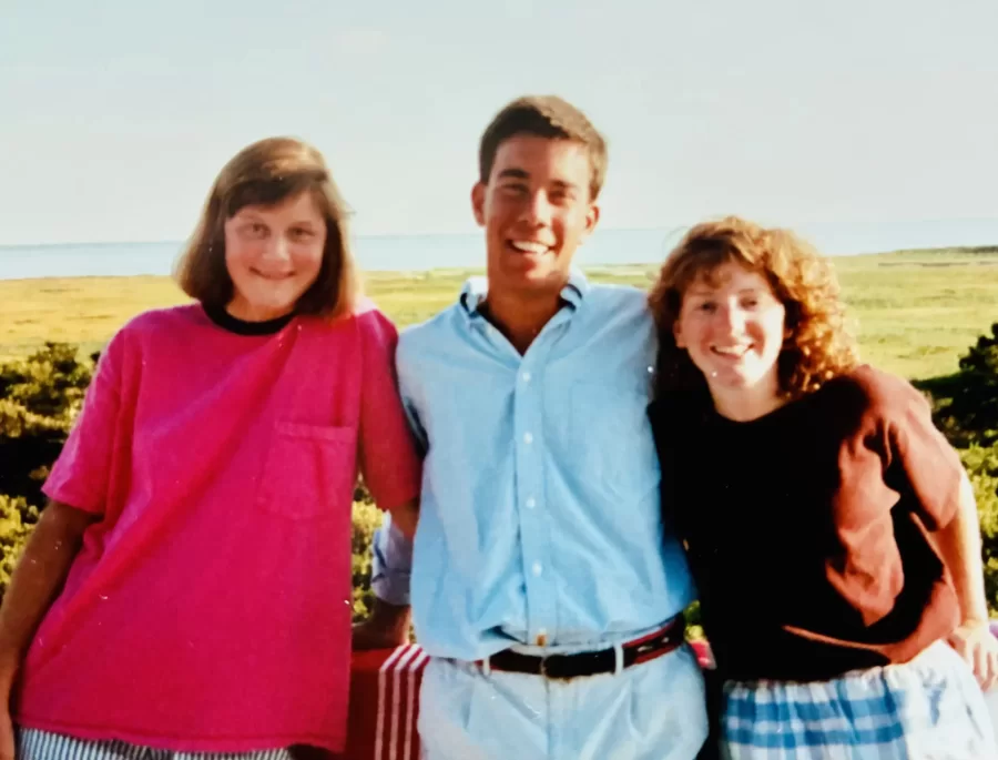 Steve with friends Laura and Sue.