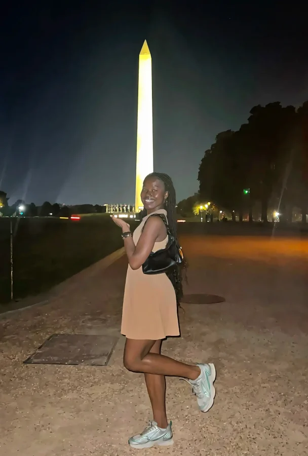 student smiling in DC