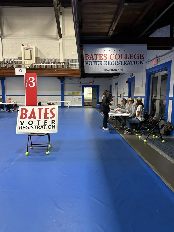 Bates Voter Registration Table at the Polls