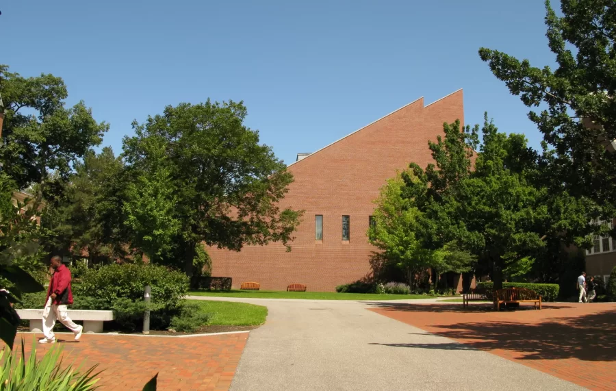 Outside Ladd Library