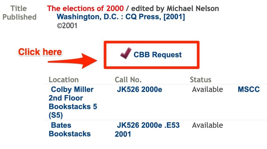 Select "CBB Request."