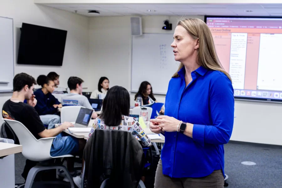 Associate Professor of Mathematics Katy Ott teaches “Mathematics for Justice" course in Carnegie 339 on Thursday, Sept. 28, at 1:10 p.m.

MATH 233 - Mathematics for Social Justice
This course teaches quantitative literacy, critical thinking and problem solving skills in a socially relevant context. Students use mathematics as a powerful analytic framework for understanding and developing realistic solutions to issues of social, political, and economic justice. The overarching goal of this course is for students to develop the ability and inclination to use mathematics to understand, and improve, the world around them. Prerequisite(s): MATH 106. Recommended background: MATH 205.