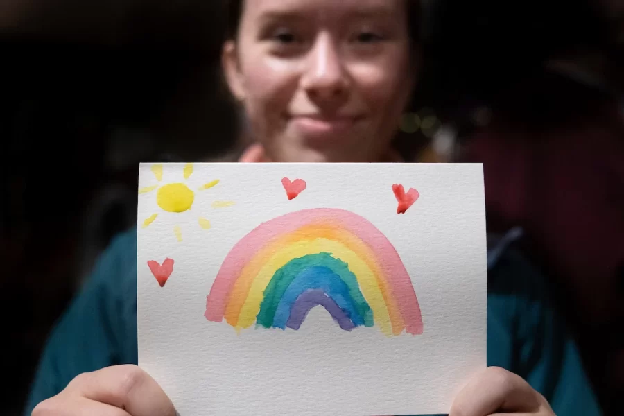 Mikayla Burse ’26 of Rumsford, Maine, closeup with rainbow drawing
Watercolors and Thanks
Watercolors and writing thank you notes to those who are special to us!
When
Monday, November 14th, 2022
7:00pm (until 8:30pm)

Where
Ross House, The Ronj Coffee House 100 - Thunderdome

For More Information
Raymond Clothier (Multifaith Chaplaincy)
rclothie@bates.edu