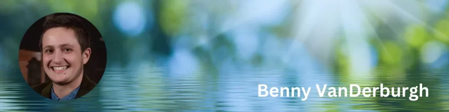 Sunny banner with picture of Benny VanDerburgh