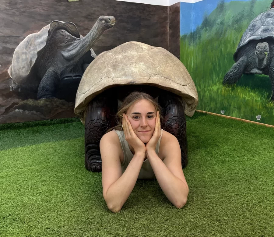Leif in a turtle shell