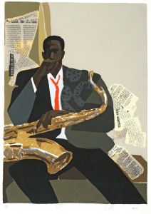 Joseph Holston, Jazz, 1990, Screenprint