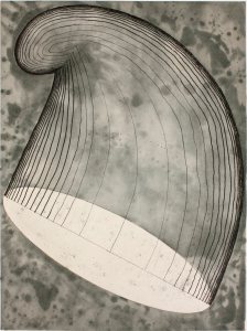 Martin Puryear, Phrygian Cap in the Air, 2012, softground etching with drypoint and chine colle, Edition-of-40