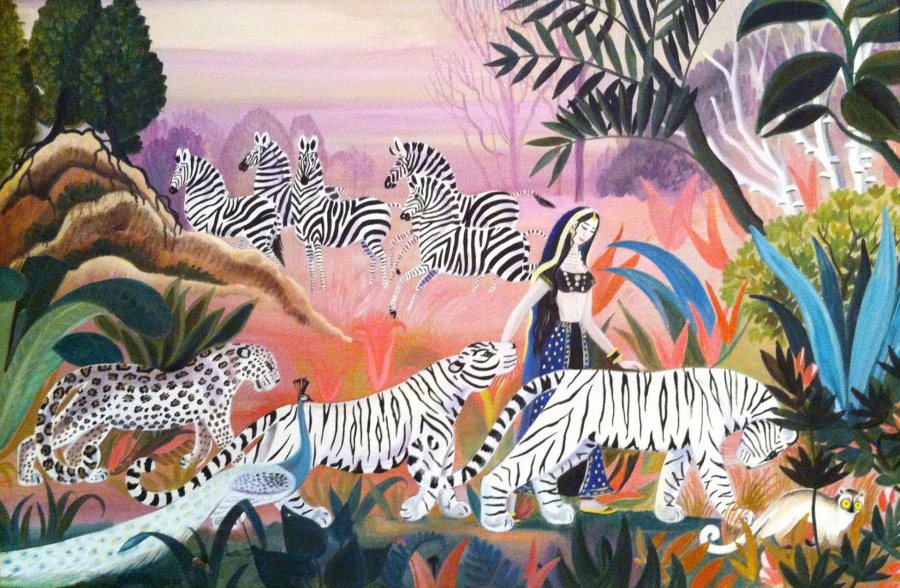 Valley of Tishnar, 1966,oil on canvas23 x 35 inchesPrivate collection