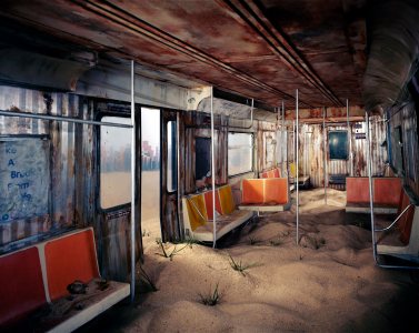 Lori Nix/Kathleen Gerber, Subway, 2012, archival pigment print, 40 x 50 inches, courtesy of ClampArt, New York City